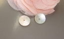 Perle nacre palet blanche ivoire x 10 