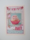 Carte 3d cup cake party time rose blanc vert