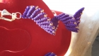 Boucles d'oreilles spirale violette