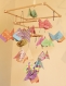 Mobile bebe bois suspension chambre enfant bébé en origami animaux poisson