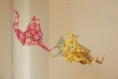 Mobile bébé bebe origami suspension chambre enfant bébé en origami animaux oiseau cigogne étoile
