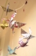 Mobile bébé bebe origami suspension chambre enfant bébé en origami animaux oiseau cigogne étoile