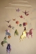 Mobile d'origami suspension en spirale chambre enfant bébéi animaux licorne grue 