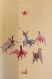 Mobile en origami suspension en spirale chambre enfant bébé oiseaux animaux pégase grue bebe multicouleur