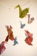 Mobile d'origami suspension en spirale chambre enfant bébé animaux écureuil lapin bebe