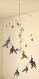 Mobile bébé origami suspension en spirale chambre enfant bébé animaux oiseau colibri étoile fleur bleu vert rose bebe