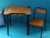 Idée cadeau : bureau de mobilier scolaire, marque delagrave, au charme vintage