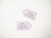 10 étiquettes violette - mariage, baptême, occasion particulière - couleur au choix 