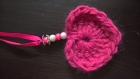 Marque page coeur en crochet spécial st valentin