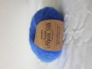 Echarpe femme laine alpaga et soie bleu cobalt fait main