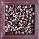 Boîte à bijoux carrée en cartonnage prune - petite boîte à bijoux - mixed média 