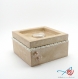 Boîte à bijoux carrée en cartonnage rose - petite boîte à bijoux - mixed media 