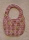 Bavoir bébé fait main en tissu éponge et coton imprimé pastèque/kiwi 