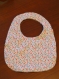 Bavoir bébé fait main en éponge doudou et coton imprimé confettis, 