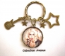 B4.95 bijou lady gaga bracelet bijou fantaisie bronze 4 cabochons verre célébrité chanteuse music musique guitare étoile star (série 7)