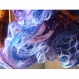 Echarpe tricot fait main violet 90 cm 