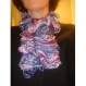 Echarpe tricot fait main violet 90 cm 