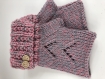 Mitaines avec pouce laine tricoté main ref 3698