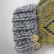 Mitaines avec pouce laine tricoté main ref 3686