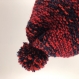 Ensemble bonnet/snood laine tricoté main réf 3900