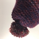 Ensemble bonnet/snood laine tricoté main réf 3844