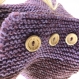Ensemble bonnet/snood laine tricoté main réf 3954