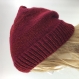 Bonnet laine tricoté main réf 2347