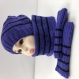 Ensemble enfant 10/12 ans bonnet /snood/mitaines laine tricoté main réf 4085
