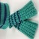 Ensemble enfant 6/8 ans bonnet /snood/mitaines laine tricoté main réf 4098
