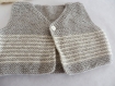 Gilet + bonnet pour bébé 6 mois tricoté à la main
