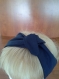 Bandeau cheveux bleu marine avec légère armature