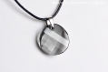 Swarovski pendentif cristal twist gris / argent 925