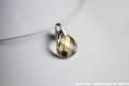 Swarovski pendentif cristal twist marron / argent 925
