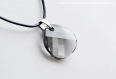 Swarovski pendentif cristal twist gris / argent 925