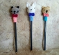 Décorations de stylos animaux au crochet