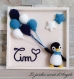 Tableau personnalisable pingouin au crochet