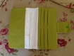 Joli portefeuille 6 en 1 couleur vert anis