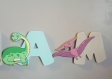 Lettres décoratives dinosaures personnalisables