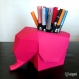 Projet diy papercraft: pot à crayon éléphant