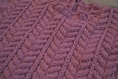 Pull irlandais violet tricoté main, taille 6 mois