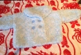 Paletot bleu tricoté main, pour bébé taille 12 mois