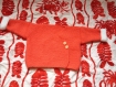 Cache cœur orange, tricoté à la main pour bébé, taille 6 mois