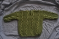 Pull irlandais vert olive tricoté main, pour bébé taille 12 mois