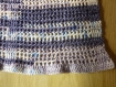Couverture bleu chiné au crochet