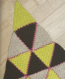 Tapis triangles en crochet.