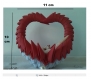 Coeur déco réalisé en papier, verre, coquillages + origami