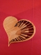 Dessous de plat ou décoration coeur piano  en bois de cedre massif