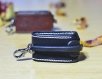 Leather car key holder stocking stuffer, personalized and engraved car remote case. a perfect christmas gift for a driver