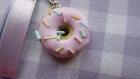 -porte clés donut rose vermicelles
