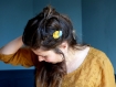 Peigne à cheveux* accessoire coiffure* fleurs en tissu